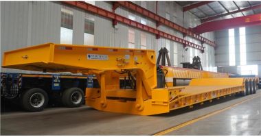 4 Axle 120 Ton Detachable Gooseneck Trailer is ready shipping to Nigeria