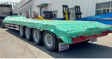 4 Axle Low Loader Semi Trailer is shipped to Nigeria Lagos