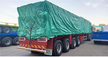 4 Axle Flatbed Shipping Container Trailer will be sent to Nigeria Lagos