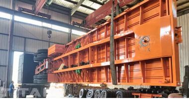 40Ft Flatbed Semi Trailer with 3 Axles Will Ship to Nigeria