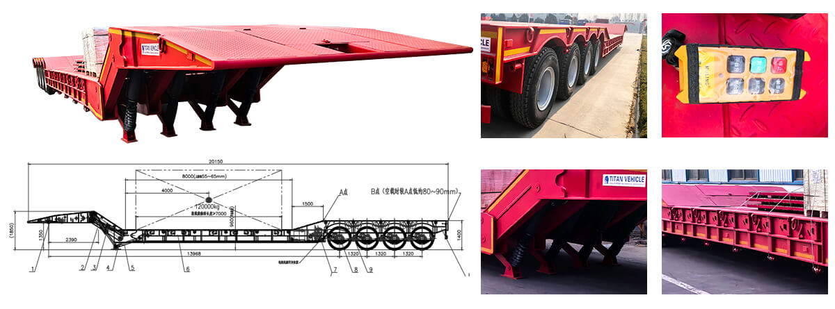 Folding Neck Lowboy for Sale in Nigeria | Factory Price Gooseneck Trailer