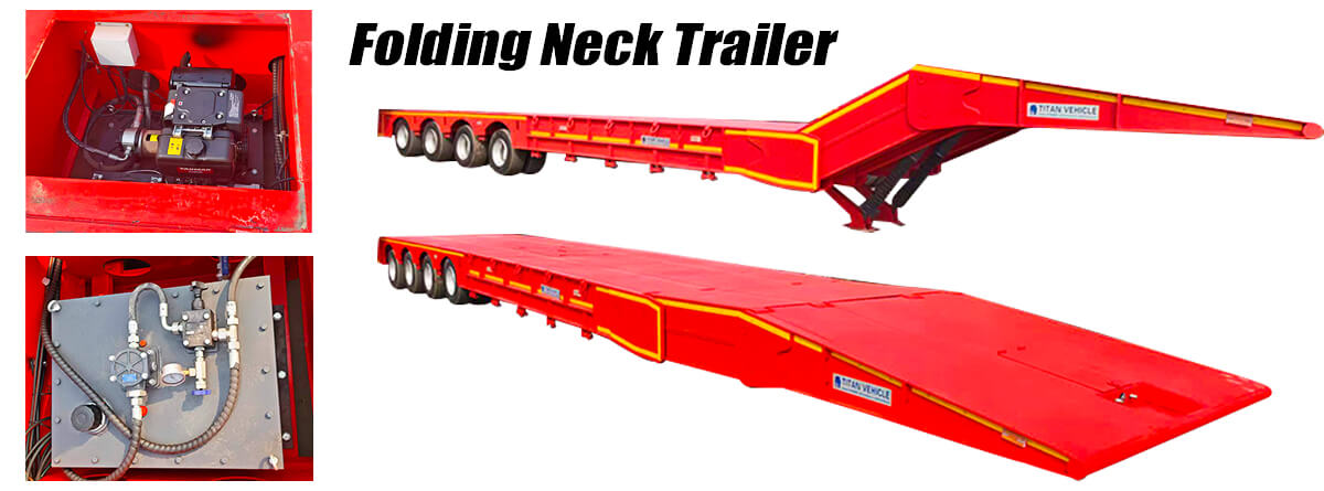 Folding Neck Lowboy for Sale in Nigeria | Factory Price Gooseneck Trailer
