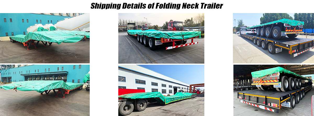 Folding Neck Lowboy for Sale in Nigeria | Factory Price Gooseneck Trailer