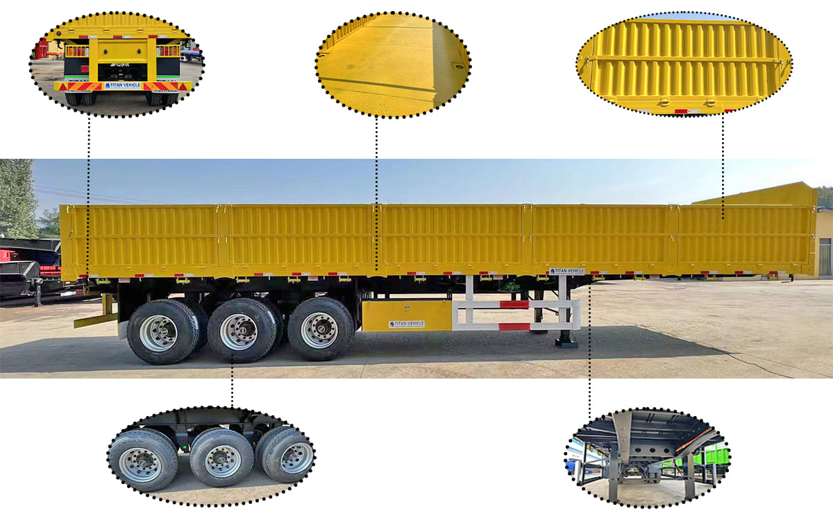 Drop Side Trailer | Cargo Side Wall Semi Trailer For Sale in Nigeria