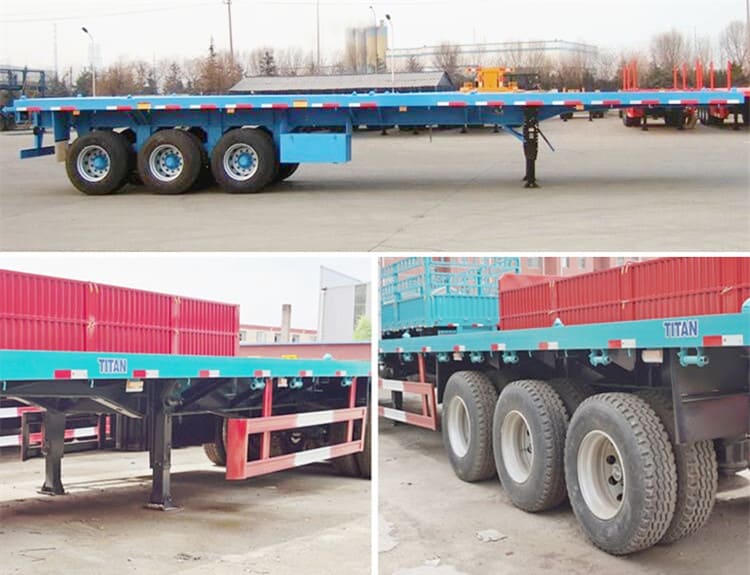 China Tri Axle 40 Foot Flatbed Trailer for Sale in Ghana Near Me