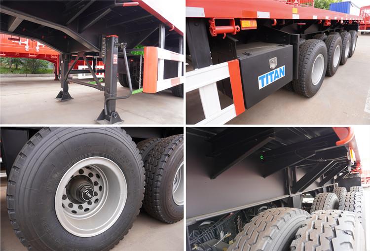 40 Feet Heavy Duty Flat Body Trailer for Sale in Ghana Manufacturers