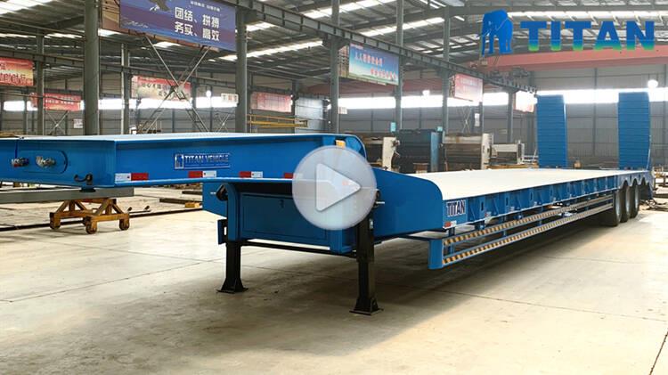 Used Tri Axle Low Loader Truck Trailer for Sale
