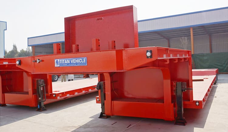 Used 3 Axle Hydraulic Low Bed Trailers for Sale in Ghana Tema