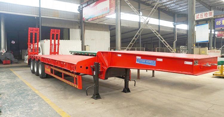 China 50 Ton Excavator Low Loader Trailer for Sale in Ghana Accra