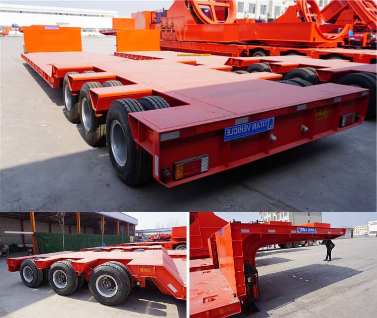 Used 3 Axle Hydraulic Low Bed Trailers for Sale in Ghana Tema