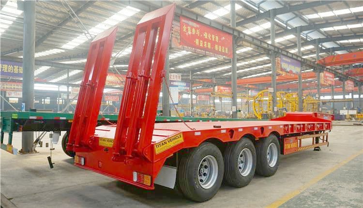 China 50 Ton Excavator Low Loader Trailer for Sale in Ghana Accra