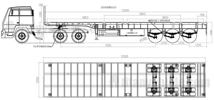 China Tri Axle 40 Foot Flatbed Trailer for Sale in Ghana Near Me