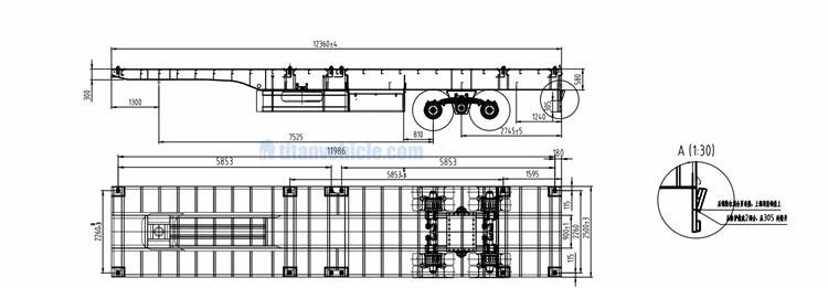 2 Axle 40 Ft Flatbed Trailer for Sale Near Me in Ghana