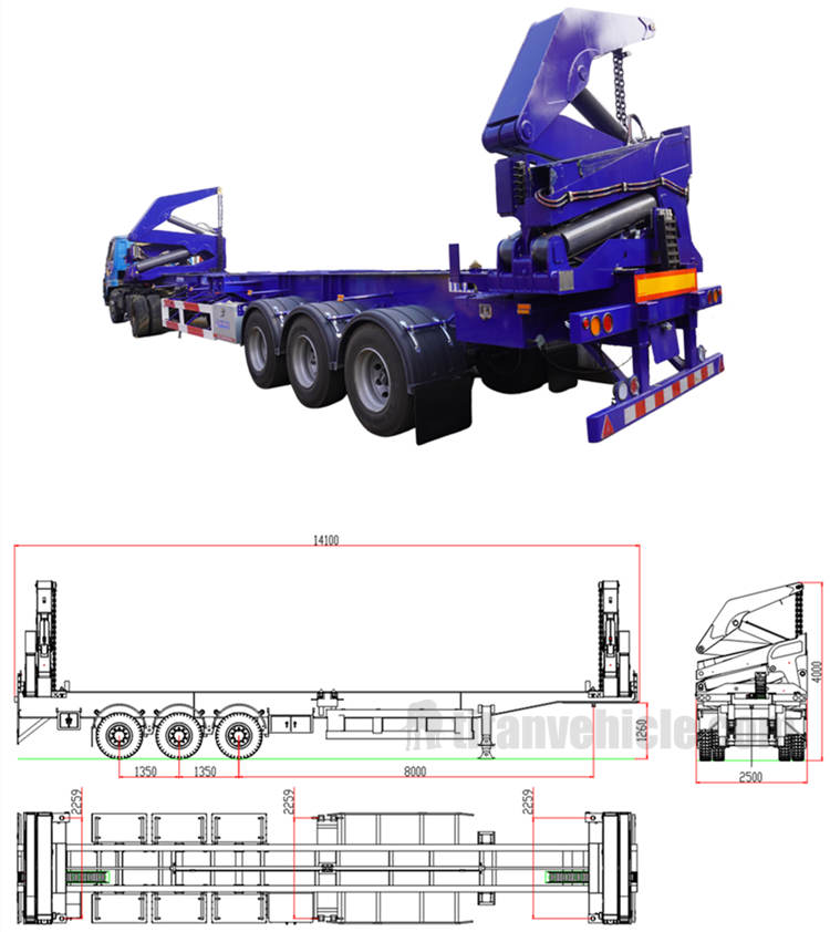 40Ft Container Side Loader Truck Trailer for Sale Near Me in Nigeria Lagos