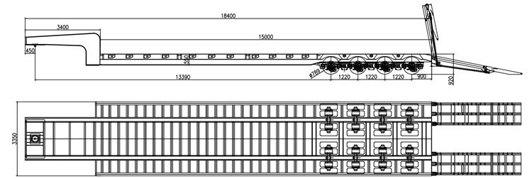 Low Loader Truck Semi Trailer for Sale In Nigeria Abuja