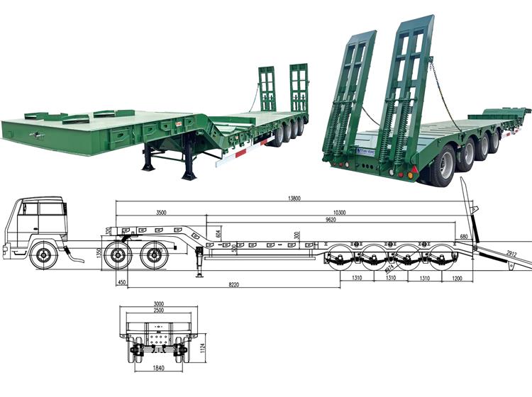 4 Axle Lowbed Trailer Truck for Sale | Price of Trailer in Nigeria