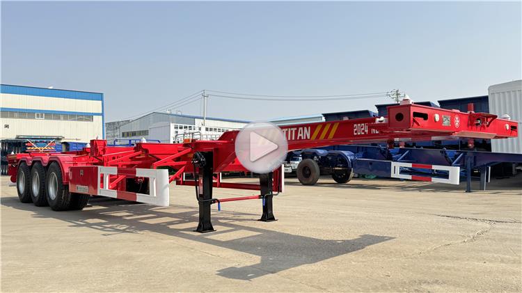 Dimension(mm): 12400x2500x1500mm Loading capacity(ton): ≤60T Axles: 3 axles, 16T, TITAN Brand Tire: 12 units, 12.00R22.5 Rim: 9.00-22.5 or 9.75-22.5 Suspension: Mechanical suspension 