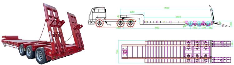 3 Line 6 Axle Lowbed Trailer for Sale In Nigeria Lagos