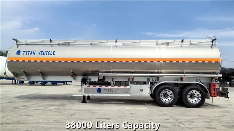 2 Axle 38000 Liters Aluminum Tanker Trailer for Sale In Nigeria Abuja