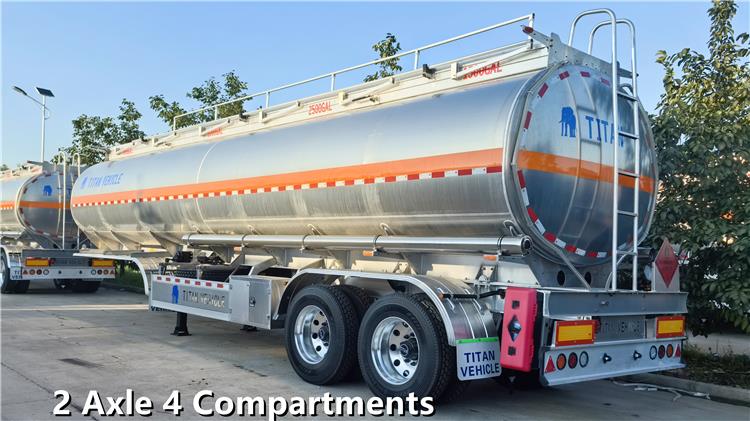 2 Axle 38000 Liters Aluminum Tanker Trailer for Sale In Nigeria Abuja