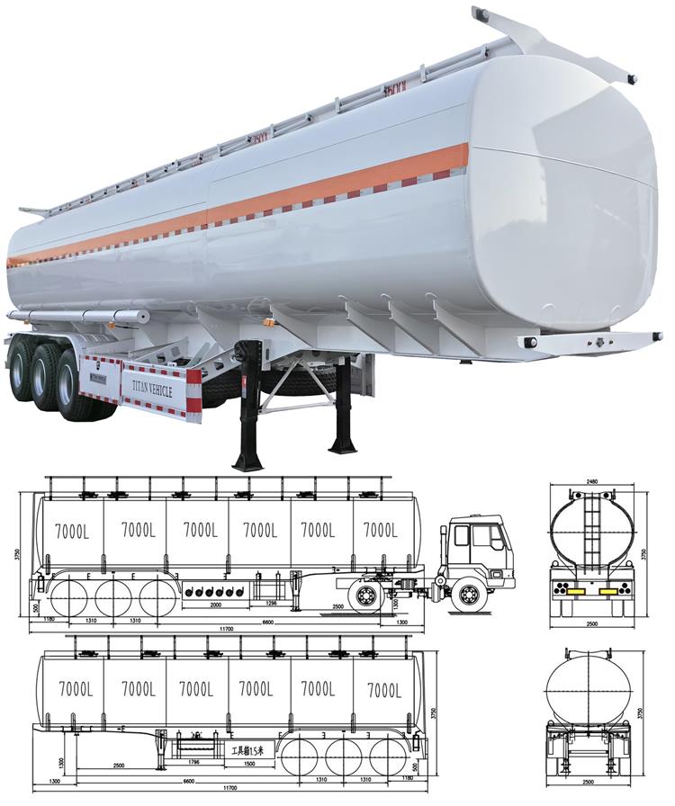 42000 Liters Fuel Tanker Trailer for Sale In Nigeria