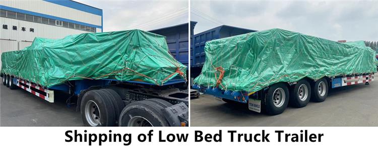 Tri Axle 80 Ton Low Bed Truck Trailer for Sale In Nigeria