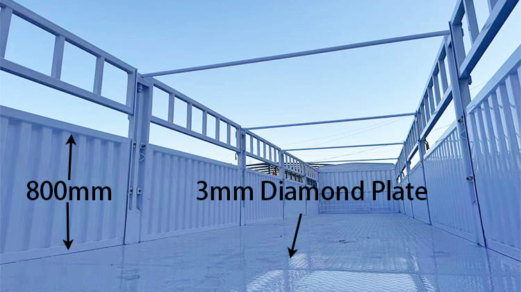 Tri Axle Fence Cargo Semi Trailer for Sale in Nigeria, Akassa
