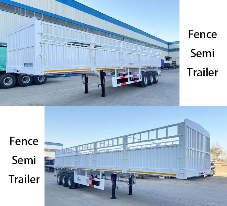 Tri Axle Fence Cargo Semi Trailer for Sale in Nigeria, Akassa