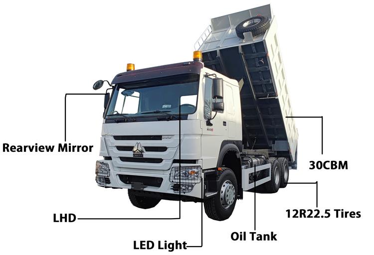 Dangote Howo Dump Truck Price 380HP for Sale In Nigeria Abuja