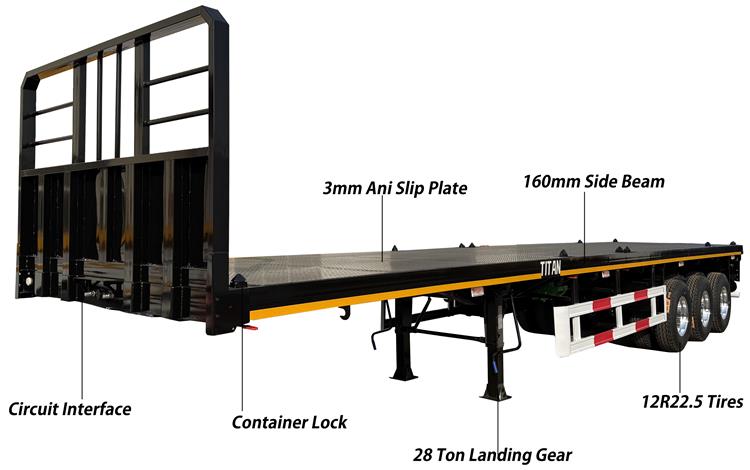 Dangote 40 ft Flatbed Trailer for Sale In Nigeria Lagos