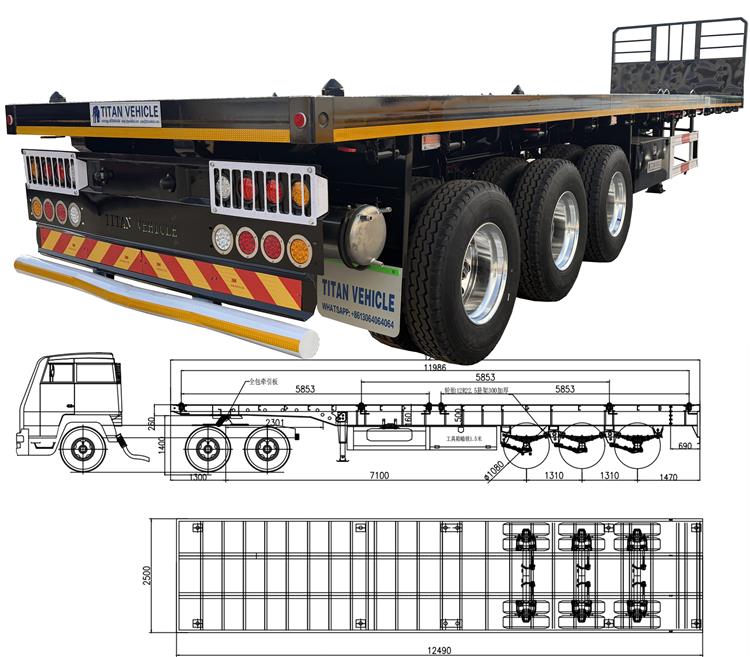 Dangote 40 ft Flatbed Trailer for Sale In Nigeria Lagos