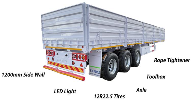 Dangote 60 Ton Side Wall Trailer Price for Sale In Nigeria Lagos