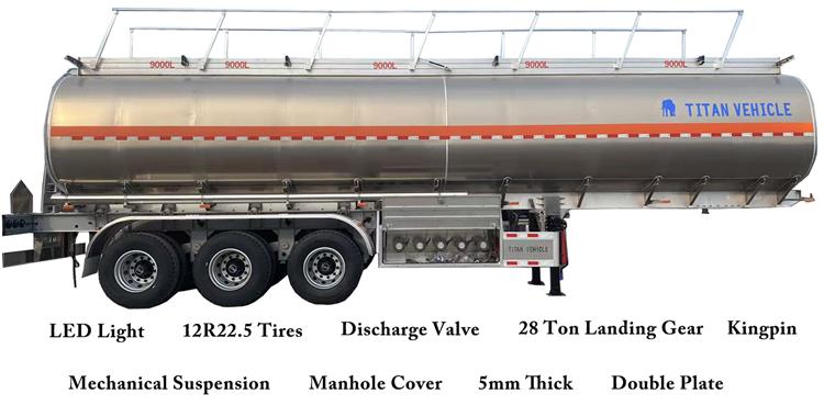 3 Axle Aluminum Fuel Tanker Trailer for Sale In Lagos, Nigeria
