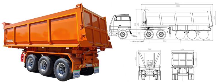 30CBM Tipper Semi Trailer for Sale In Nigeria