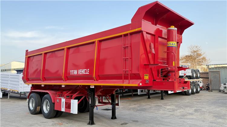 2 Axle 50 Ton Hydraulic Tipper Trailer for Sale In Nigeria Lagos - Bogie Suspension