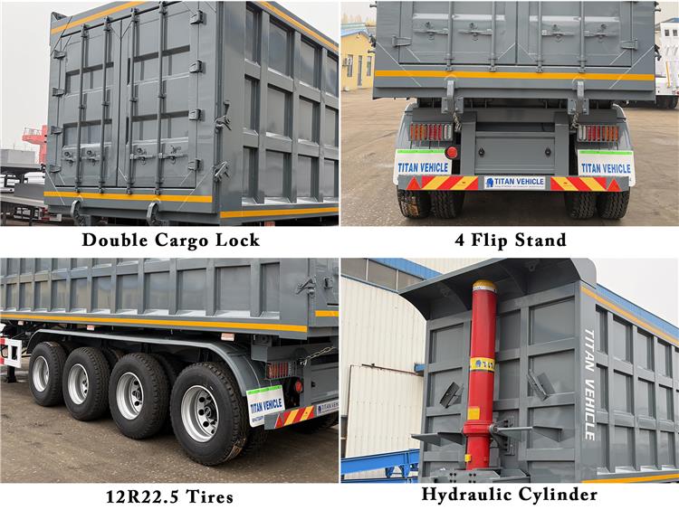 4 Axle 80 Ton Dump Truck Trailer for Sale In Nigeria Lagos