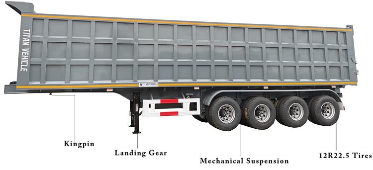 4 Axle 80 Ton Dump Truck Trailer for Sale In Nigeria Lagos