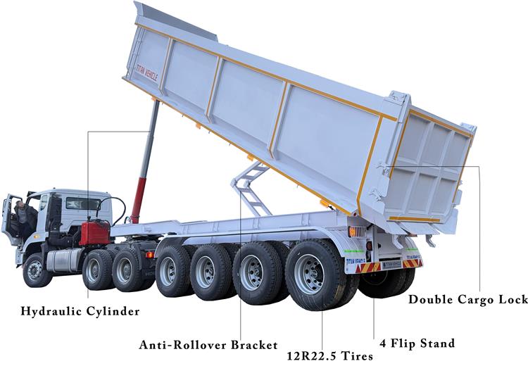4 Axle 40CBM End Dump Trailer for Sale In Nigeria, Lagos