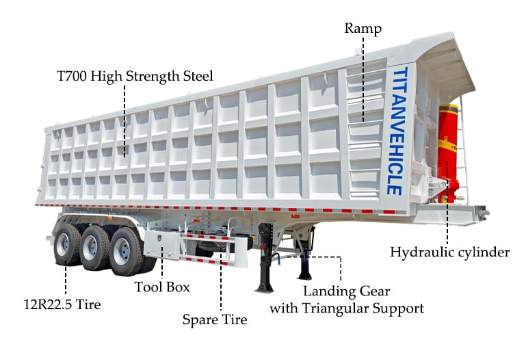3 Axle Hydraulic Tipper Trailer Price Manufacturers for Sale Near Me in Nigeria