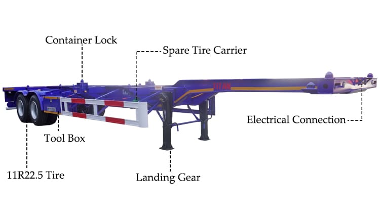 20 40 Ft / Foot Shipping Gooseneck Container Semi Trailers Price for Sale in Nigeria