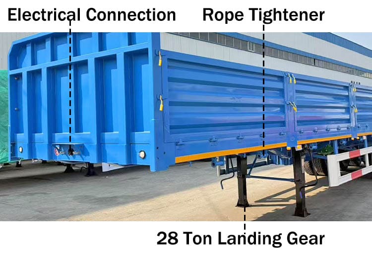 Tri Axle Sidewall Bulk Cargo Semi Trailer for Sale in Nigeria