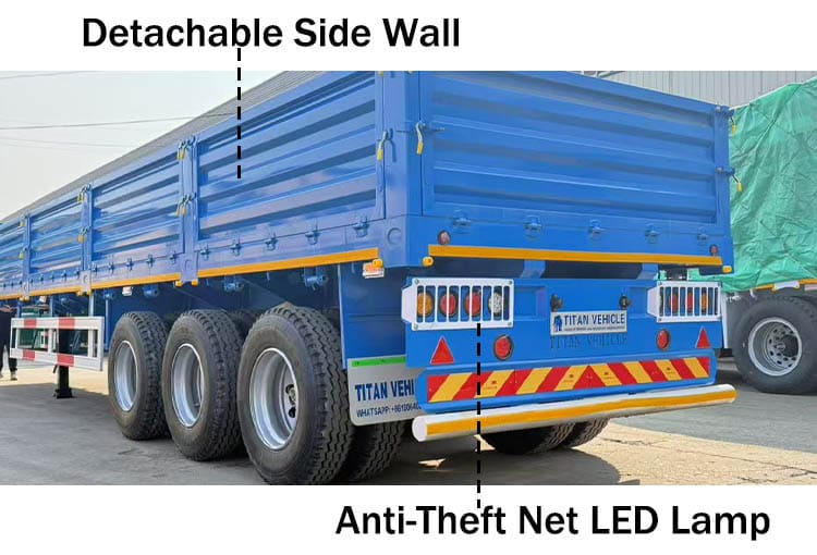 Tri Axle Sidewall Bulk Cargo Semi Trailer for Sale in Nigeria