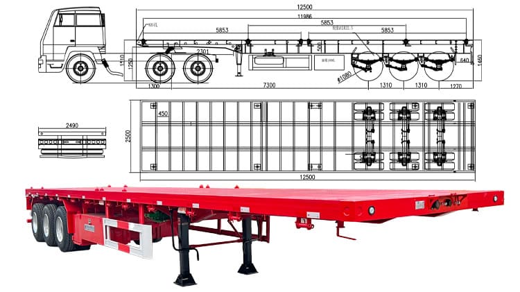3 Axle Flatbed Trailer for Sale in Nigeria