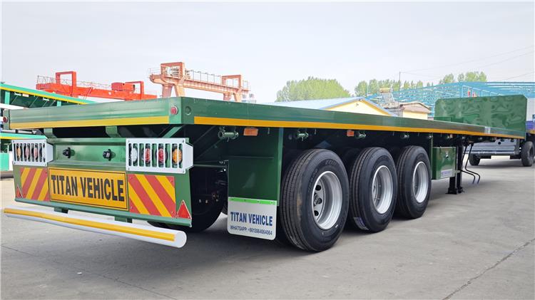 Triple Axle Flat Bed Trailer Price for Sale In Nigeria Lagos