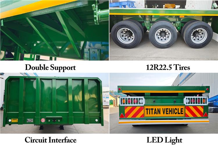 Triple Axle Flat Bed Trailer Price for Sale In Nigeria Lagos
