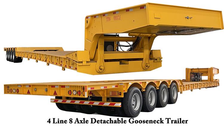 4 Line 8 Axle Detachable Gooseneck Trailer for Sale In Nigeria Lagos