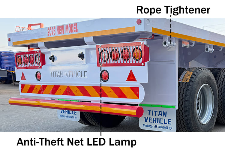 2026 New 3 Axle 40 Ft Flatbed Semi Trailer for Sale in Nigeria