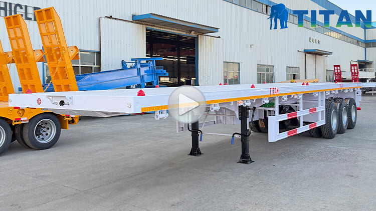 2026 New 3 Axle 40 Ft Flatbed Semi Trailer for Sale in Nigeria