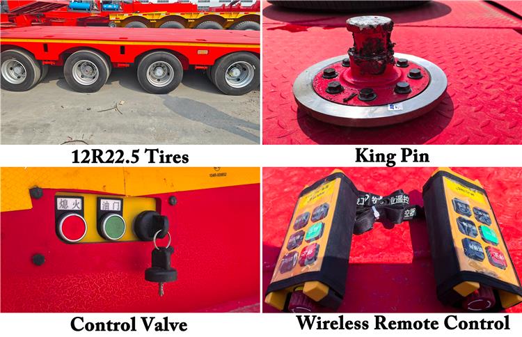 4 Axle 100 Ton Folding Gooseneck Trailer for Sale in Nigeria