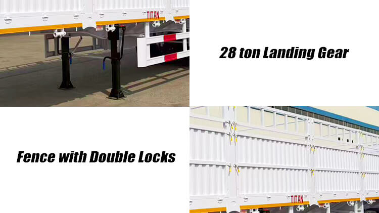 3 Axle Fence Cargo Semi Trailer for Sale in Nigeria